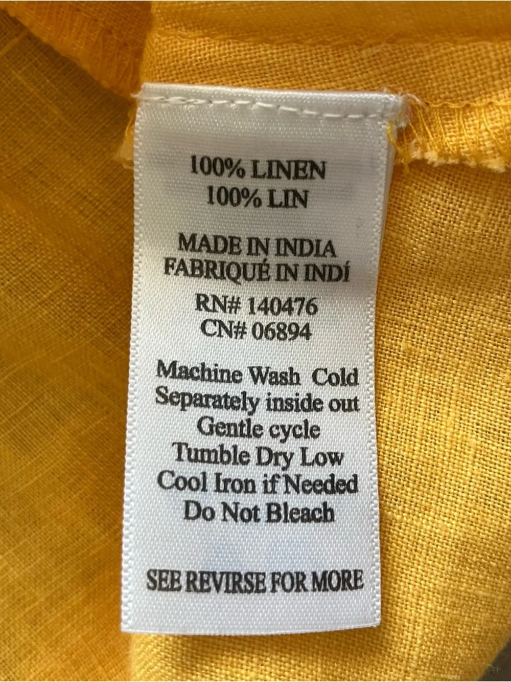 Faherty Yosepha Marigold Linen Fringe Ruffle Blouse - Size Small - Picture 10 of 10